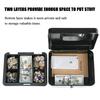 Indian Factory Cash Register Drawer Tray for Notes and Coins, Retail Counter Money Organizer, Black, 15 x 12 x 10 Centimeters