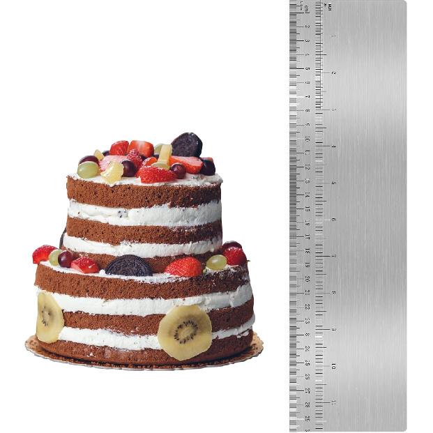 12 Inches Stainless Steel Cake Scraper Leveler and Smoother Metal Cake Scraper Frosting Smoother Baking Scraper Tool for Buttercream