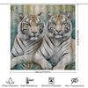 Whitened Tiger Printed Shower Curtain Waterproof Bathroom Decor Fabric Shower Curtains Set For Home Decoration