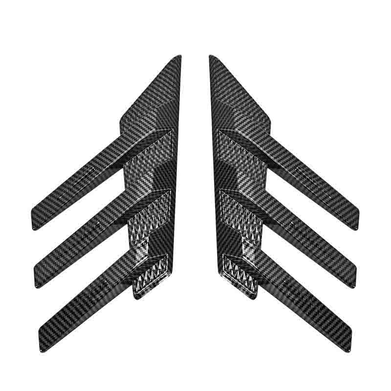 Car Rear Windshield Sticker Decoration Auto Accessory Side Spoiler Splitter Trim Louver Window Sunshade Windshield for Cars Carbon-Fiber