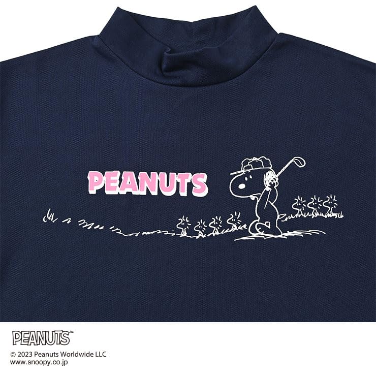 DELSOL X PEANUTS Snoopy Collaboration Mock Neck Shirt (S, PINK)
