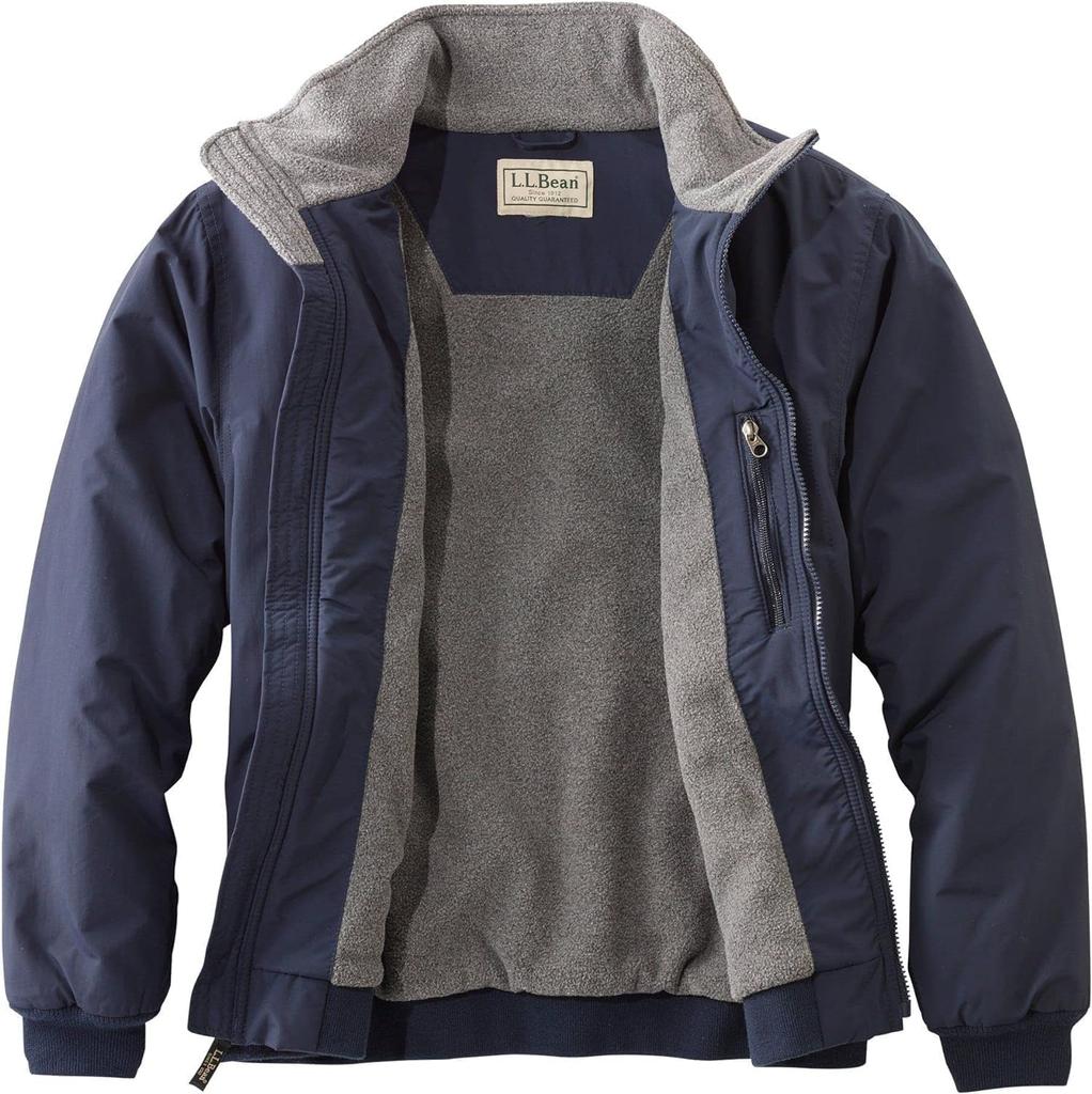 LL Bean US Fit Size Navy 0UF4322004 Men's Warm-Up Jacket, Regular, M, Blue,