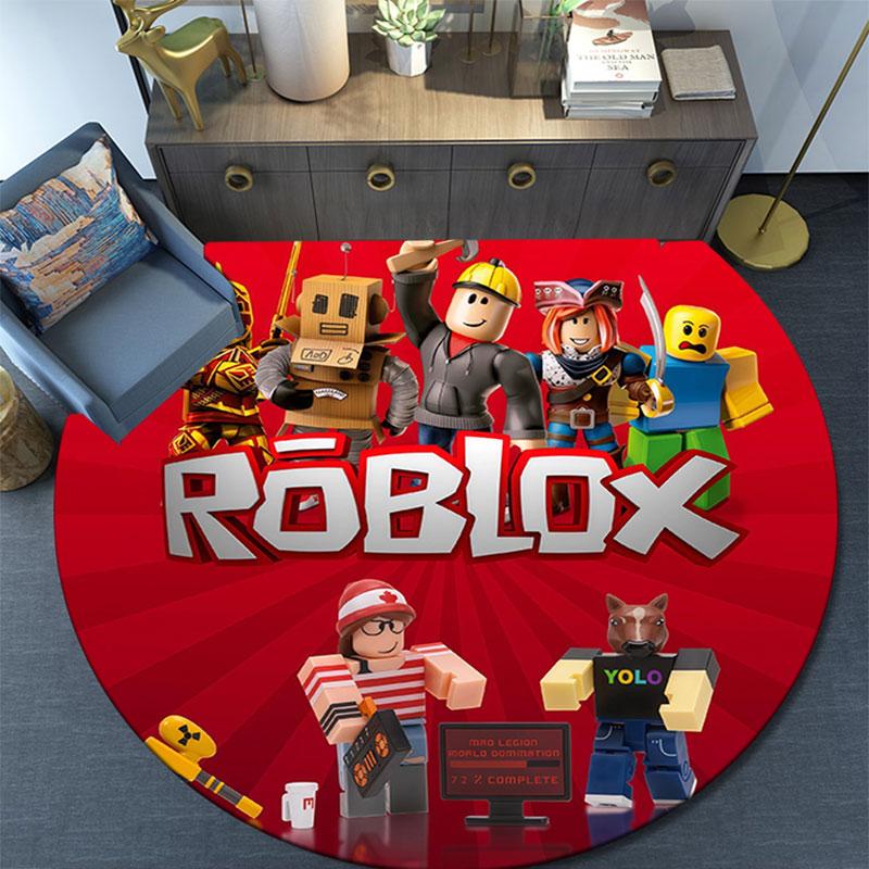 Roblox pattern round rug,Carpet Rug for Living Room Bedroom Playroom ,Non-slip Floor Mat,Holiday Gifts and Birthday Gifts.