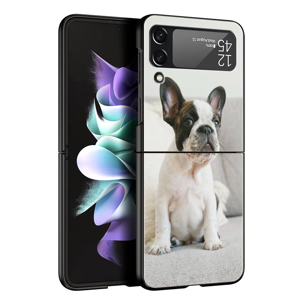 French Bulldog Dog Pet Phone Case For Samsung Galaxy Z Flip3 Flip4 Flip5 Case Shell For Z Flip 3 4 5 6 7 Hard Folding Back Cover