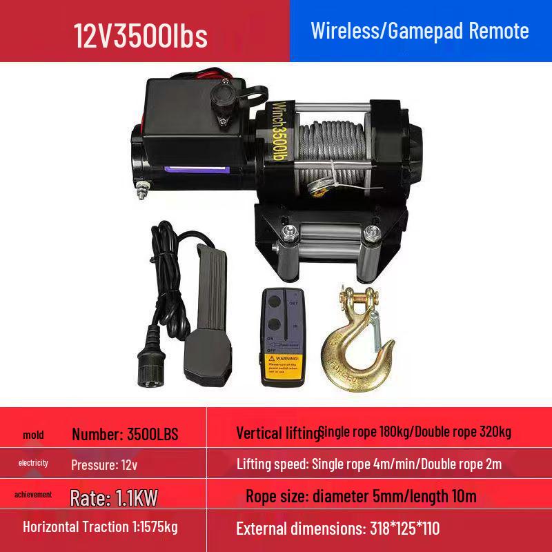 12V/24V Electric Off-Road Car Winch & Hoist
