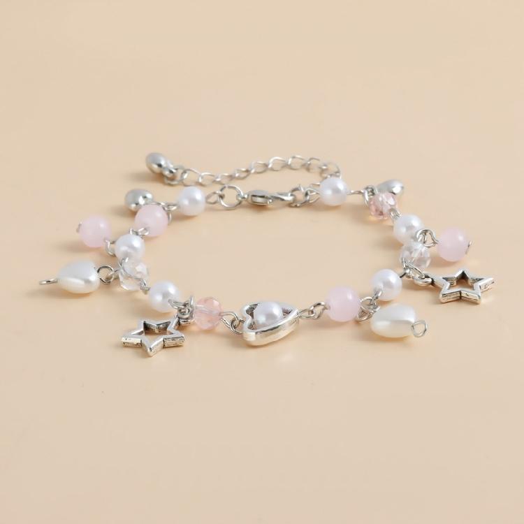 Unique Heart Bracelet for Women Korean Cute Tassels Angel Wing Pendant Bracelet