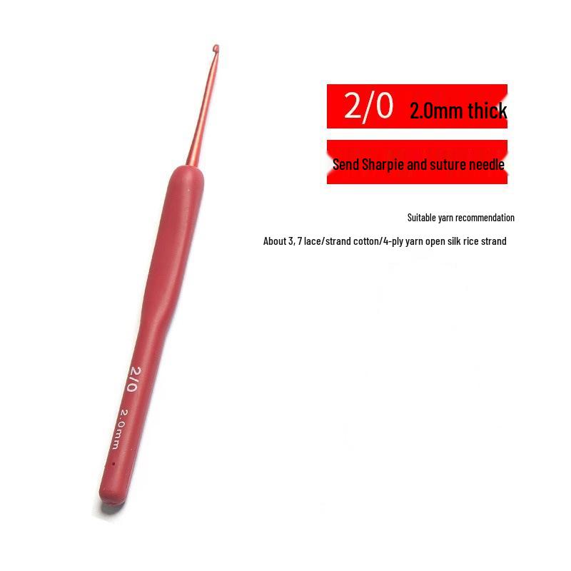 

Червоний Набір гачків для в язання з м якою ручкою для DIY рукоділля