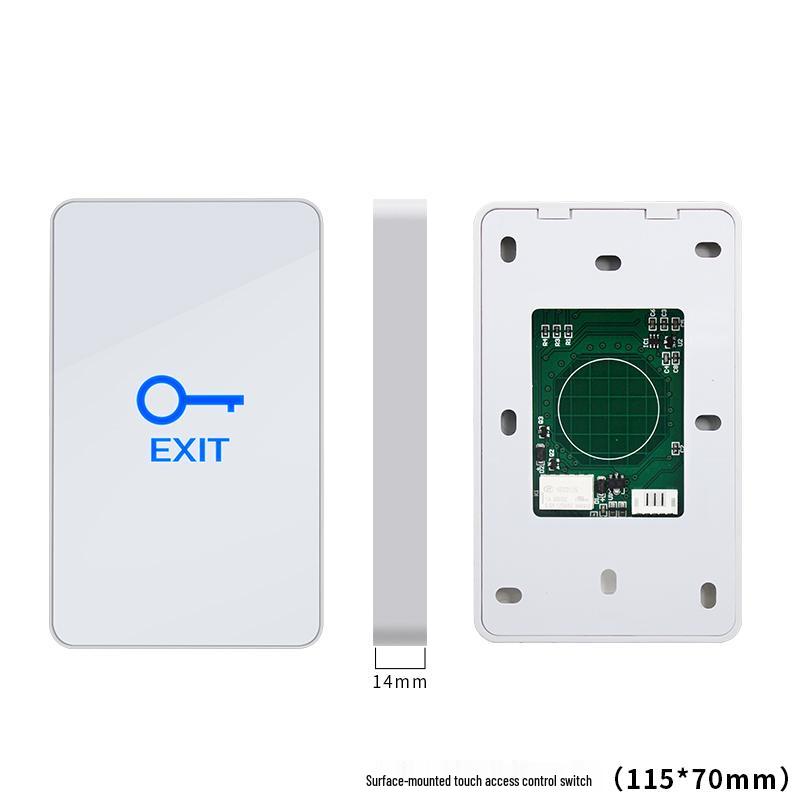 Touch Access Switch: Auto-Reset Narrow Door Open Button, 86-Type Surface Mount Panel