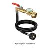 Propane Tank Refill Adapter With Glow-In-The-Dark Pressure Gauge Ball Valve Gas Accessories For Camping And BBQ
