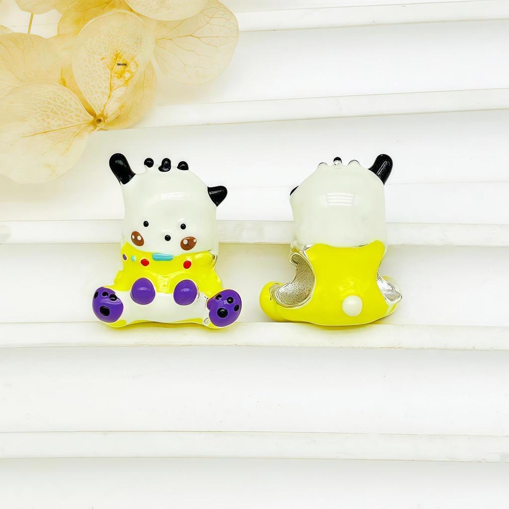 DIY Alloy Oil-Drop Beads: 3D Large-Hole Stringing Beads for Cute Girl Bracelets & Necklaces
