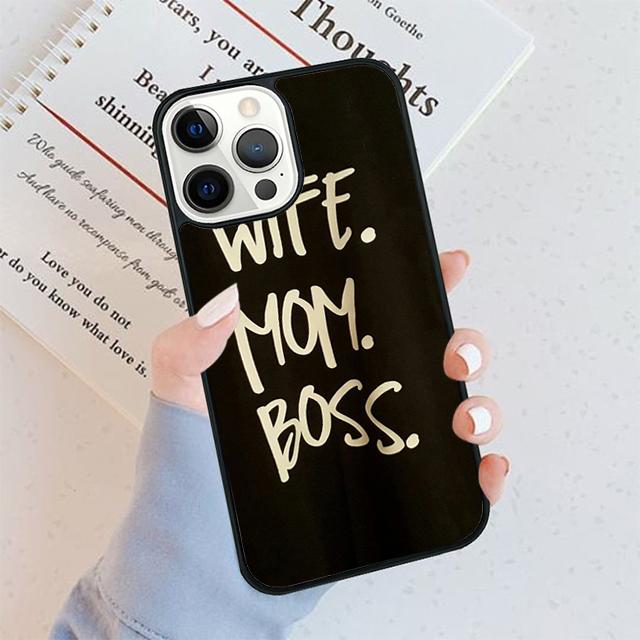 Wife Mom Boss Phone Case For iPhone 17 Air 16 Pro Max 15 14 Plus 12 13 Soft Bumper Shell Cover Coque