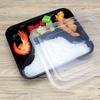 Einweg-Plastikbehälter mit 4 Fächern für Meal Prep