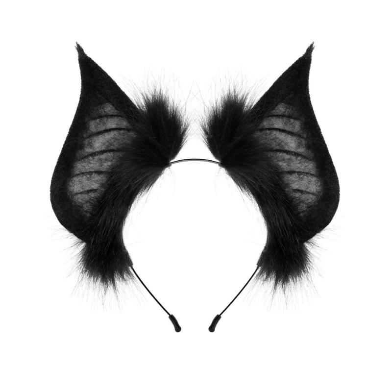 

Anime Headband Cosplay Props Beast Bat Hair Hoop Furry Bat Hair Styling for Headband Bat Animal Carnivals 1