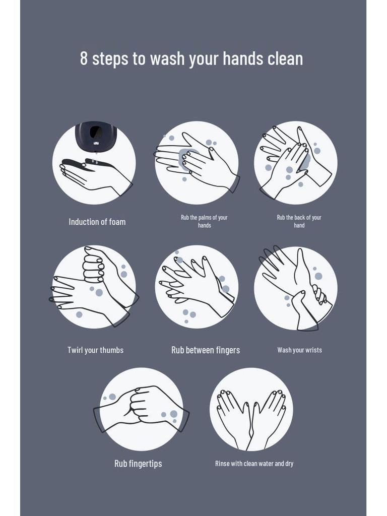 Automatic Wall-Mounted Infrared Hand Washer & Foam Soap Dispenser with USB Charging