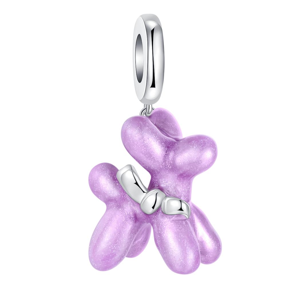 Copper Classic Purple Heart Shape Dragon Pegasus Butterfly Charms Beads Fit 3Mm Original Bracelet Diy Jewelry Gift