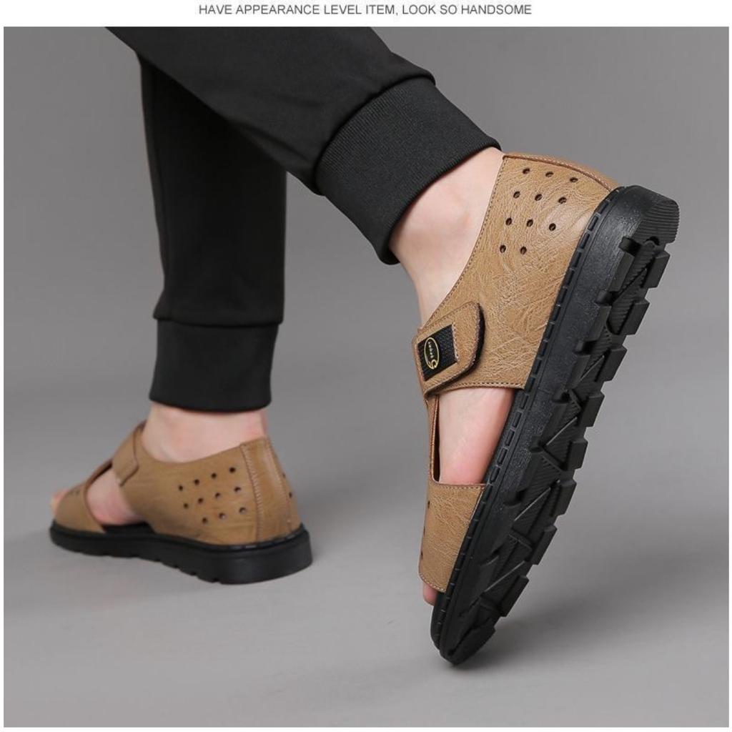 Sandals, Breathable, Men's, Beach Shoes, Soft Soles, Wear-resistant, Casual Shoes, Anti-skid, Roman Sandals
