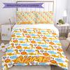 3pcs Custom Name Animals Bedding Set Duvet Cover Closure Includes 1 Duvet Cover & 2 Pillowcases, Soft and Comfortable for All Seasons.