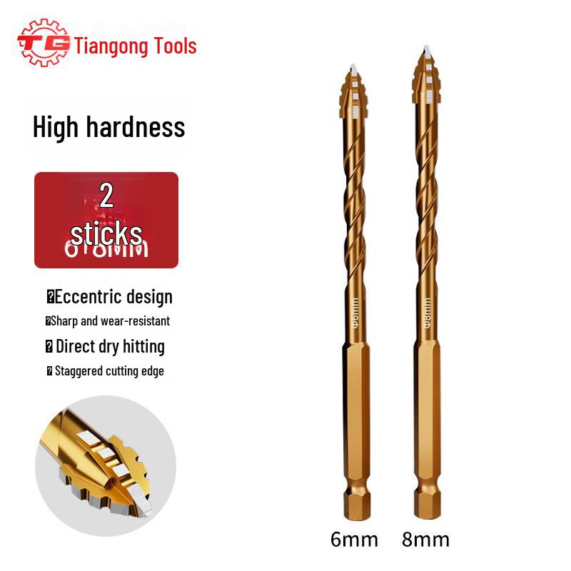 Tiangong High-Hardness Serrated Eccentric Drill Bit for Tile and Concrete