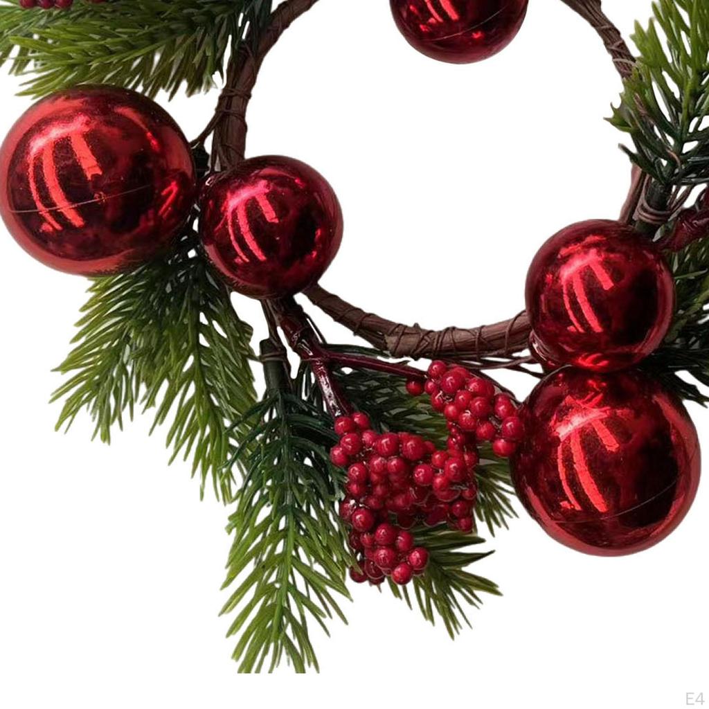 Weihnachts-Kerzenring Handgefertigte Dekoration für Geburtstag Tür Jubiläen Stilvoll A