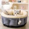 Cute Cat Bed Washable Calming Nest Comfortable Kitten Bed Soft Cushion for Puppy Small Dog Indoor Sleeping Living Room Balcony