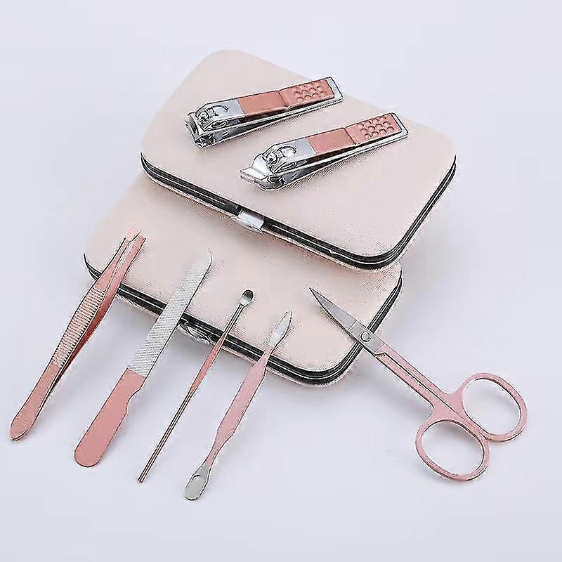 7 Piece Nail Art Kit, Professional Nail Clipper Kit Pedicure Care Tools For Travel And Home (1 Set)
