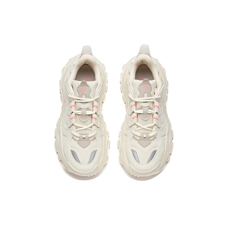 New ANTA Hot Chunky Sneakers Women's Low top Light Beige White 922028881-1