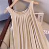 French Pleated Sleeveless Vest Women Loose and Fashionable Temperament Slim Dress