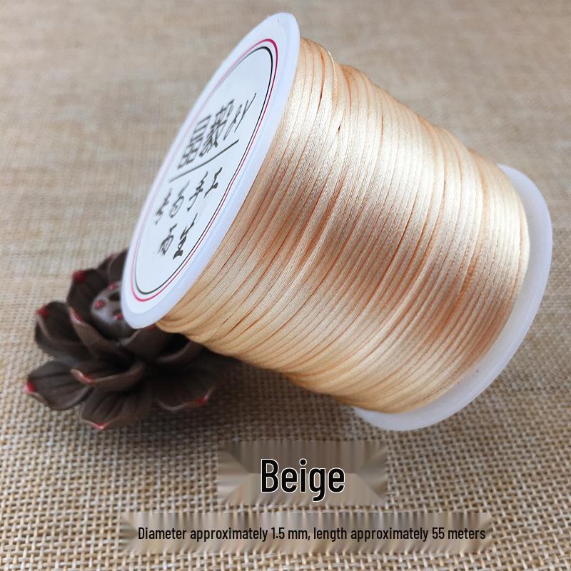 New Small 7# Chinese Knot Rope: Taiwan Silk Red Thread for Weaving Waist Chain