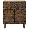 Bedside Table Brown 50 x 33 x 60 cm Solid Mango Wood