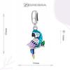 Charms Papagei Bunt S925 Perle Perlen Zirkonia Vogel Anhänger