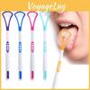 Tongue Scraper Brush Cleaning Tongue Care Plastic Tongue Scraper Travel Portable Freshen Breath Tongue Brush Cleaner For Oral Ca