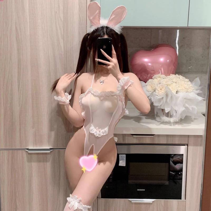 Cute bunny sexy pure desire couple open crotch one-piece hot os bunny belly pocket free sex underwear women