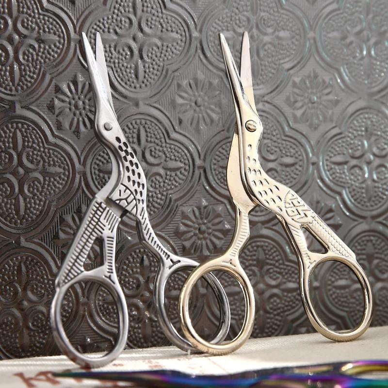 Retro Stork Sewing Scissors Embroidery Eyebrow Scrapbooking Stationery Scissor Small Diy Craft Needlework Stitch Tailor Shears