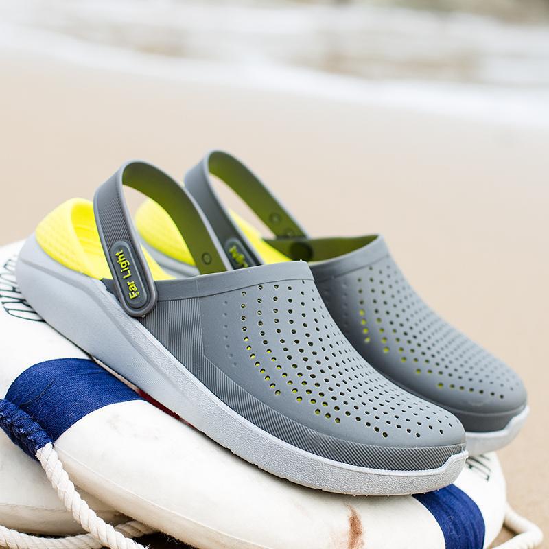 Sandales d'été pour homme, extérieur, antidérapantes, imperméables, résistantes à l'usure, respirantes, claquettes sportives pour la conduite