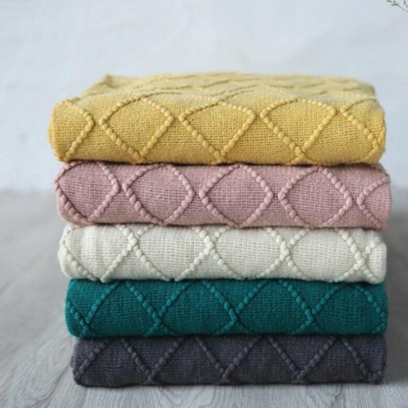 Office Sofa Single Cotton Shawl blanket Mesurn Simple Cotton Knit Soft to The Touch Easy to Care Office Sofa Single Cotton Shawl blanket Mesurn Simple Cotton Knit Soft to The Touch Easy to Care