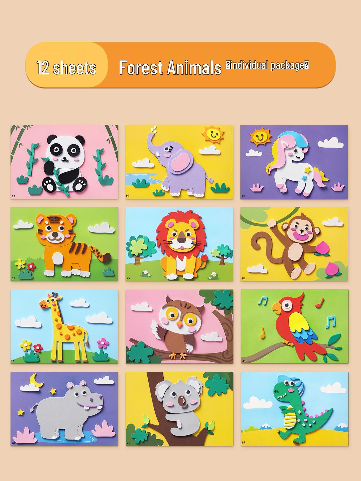 

Набор для рисования 3D-наклейками своими руками для детей - Материалы для творчества для детского сада и девочек