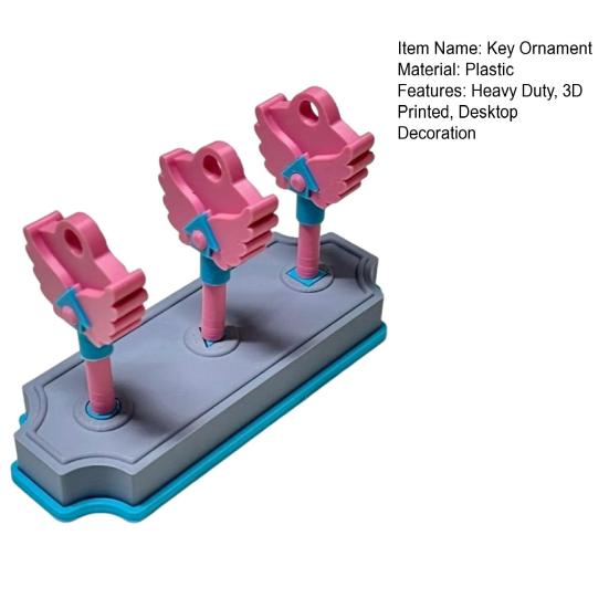 Adorno de Llave Impreso en 3D con Base Inspirado en Drama de Juego Coreano Agujero Redondo Cuadrado Triángulo Decoración de Llaves