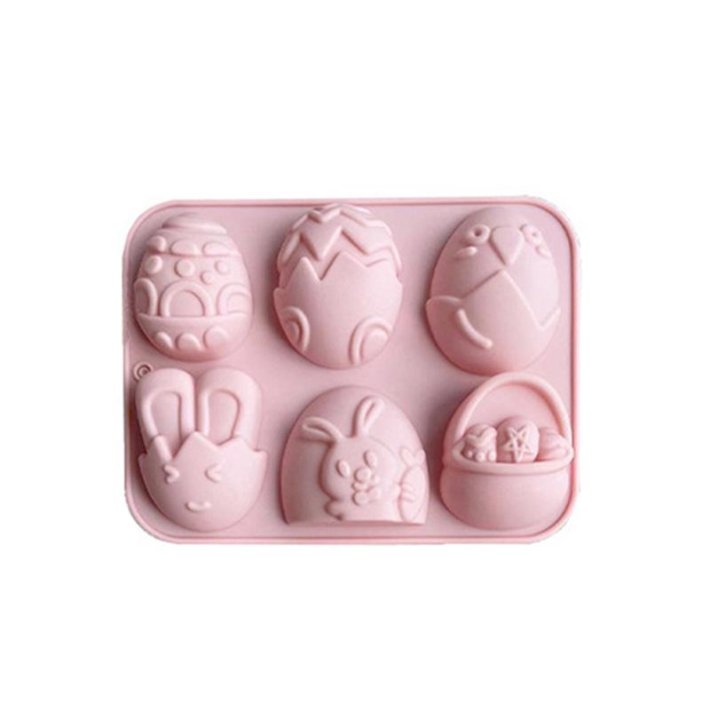 

2025 New Easter Bunny Silicone Mold 3D Egg Chocolate Mould Jelly Pudding Cute Rabit Shape Easter Party Cake Decorating Tools 429
