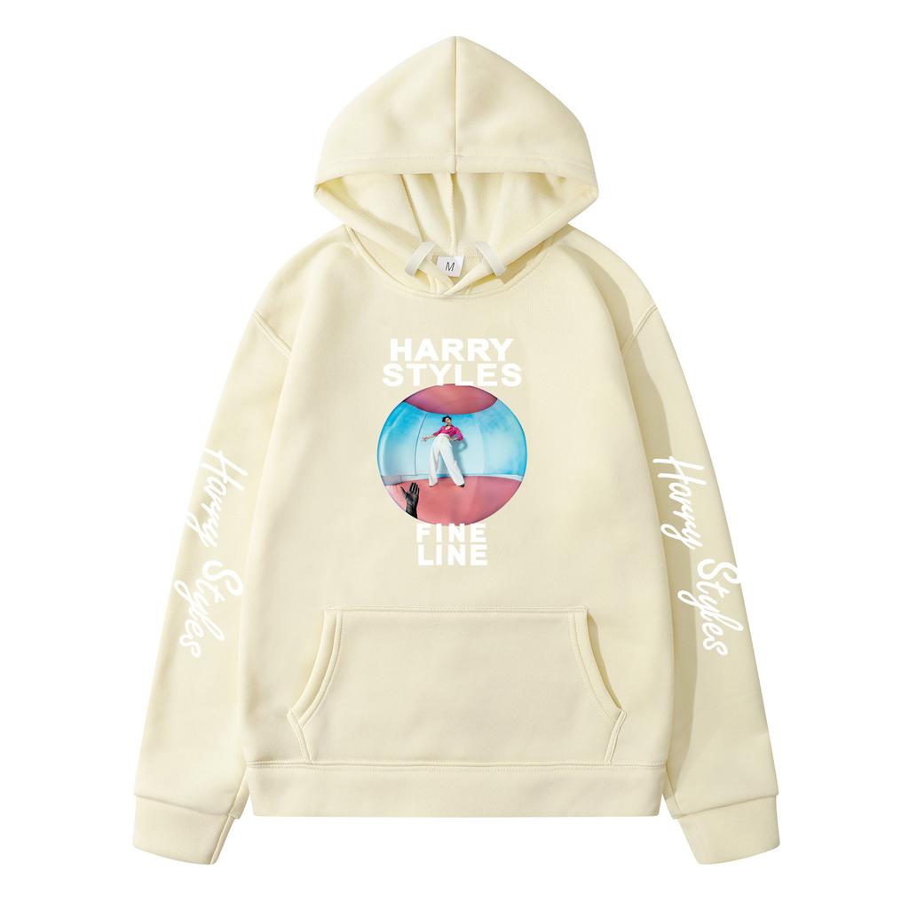 Harry Styles Fine Line Hoodie – Unisex Fleece Lined Sweatshirt for Men & Women, Fall Winter Cozy Pullover, Album Cover Graphic Sleeve Print