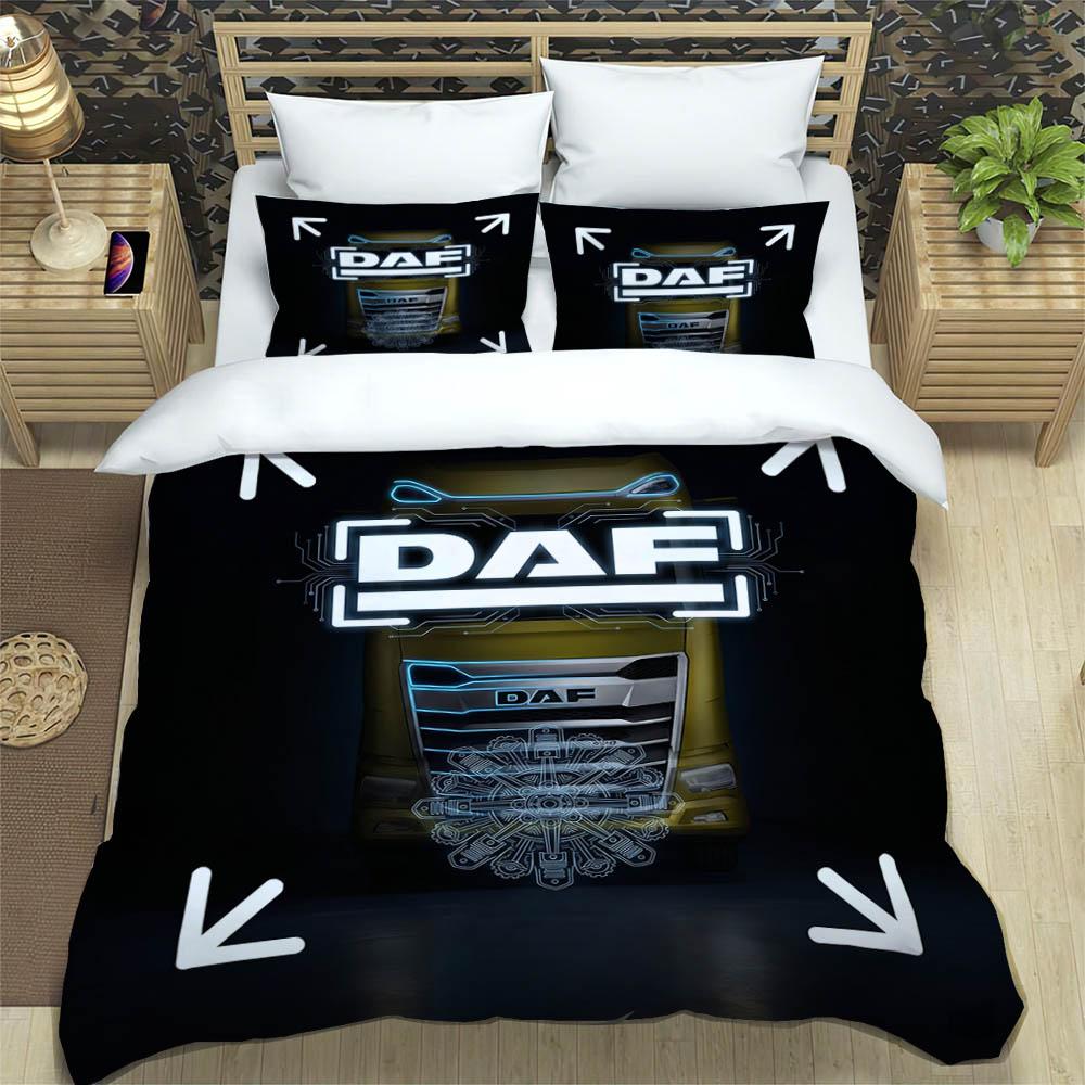 Set Biancheria da Letto Stampata Retro Camion 3D D-DAF set di biancheria da letto squisito copripiumino set piumone set biancheria da letto regalo di compleanno di lusso