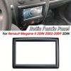 Double 2 Din Radio Fascia for Renault for Megane 2 2002-2009 Stereo Panel Dash Kit Refitting Installation Trim Face Frame Bezel