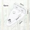 8PCS Transparent Mini Blind Brackets Univerasal Bottom Rail Holder  Window Blinds Accessories