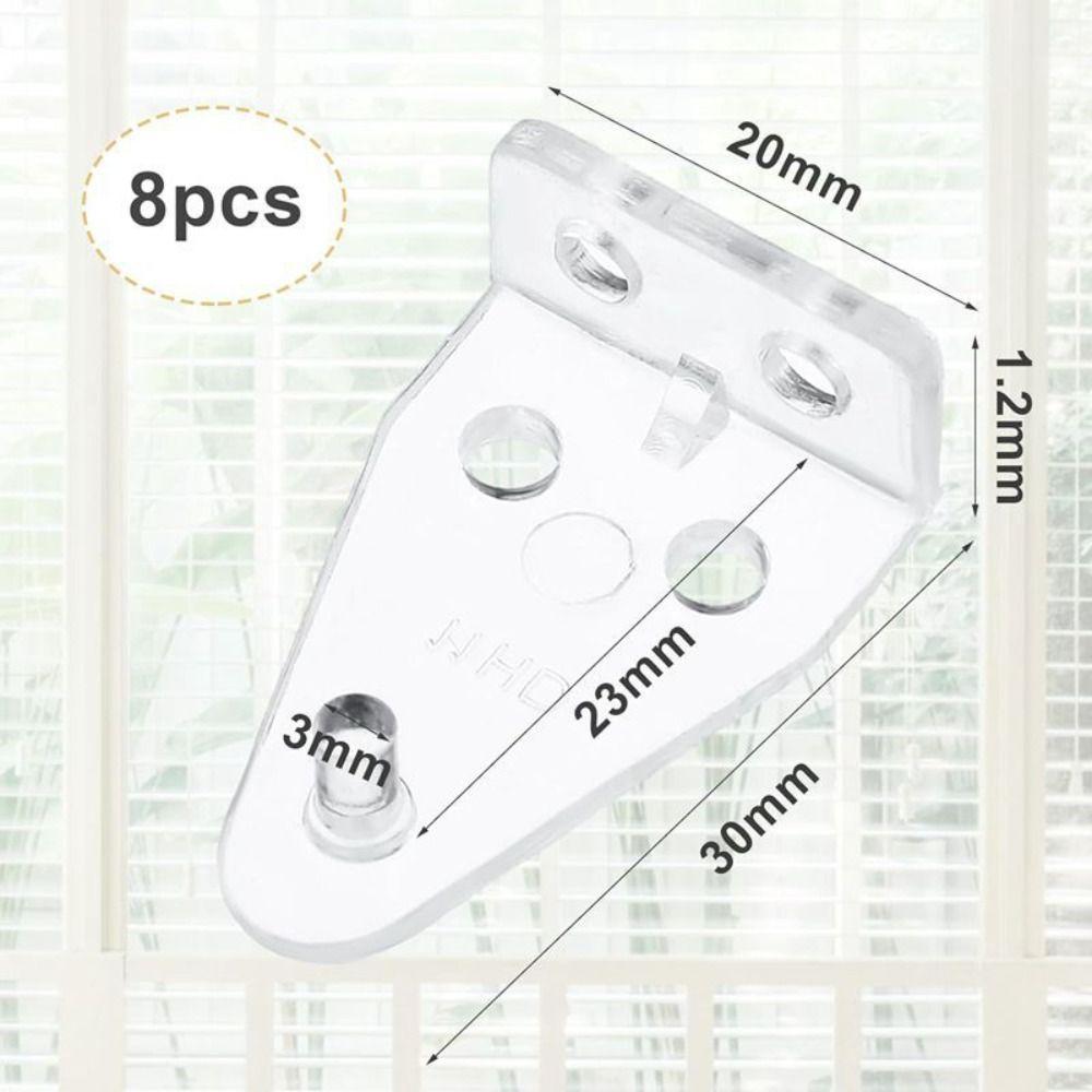 8PCS Transparent Mini Blind Brackets Univerasal Bottom Rail Holder  Window Blinds Accessories