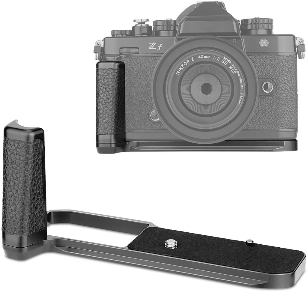 Haoge Camera Holder Hand Grip for Nikon ZF Compatible with Arca Swiss and Benro Quick Release Plate Brackets HG-ZFB Cameras, L-Shaped Grip, Kirk, RRS,