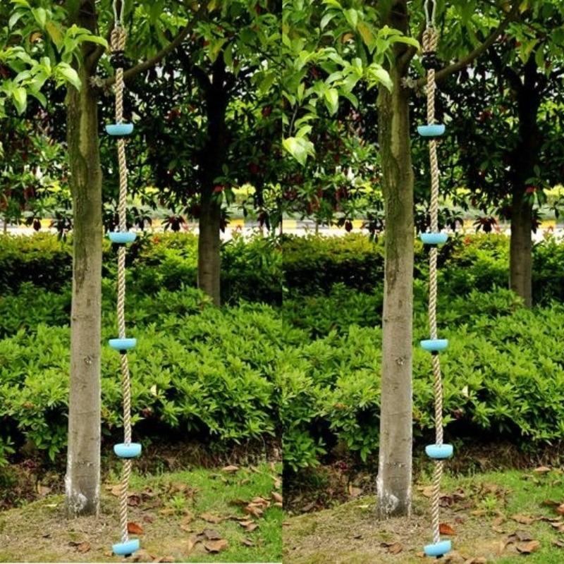 Kids Climbing Ropes Children Swing Disc Climbing Plastic Rope Kids Playground Equipment Outdoor Indoor Swing Fun Fitness Toys