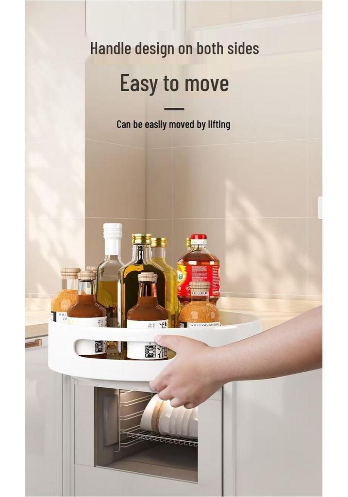 Multi-Layer Rotating Kitchen Seasoning Rack for Countertop Bottle and Jar Storage