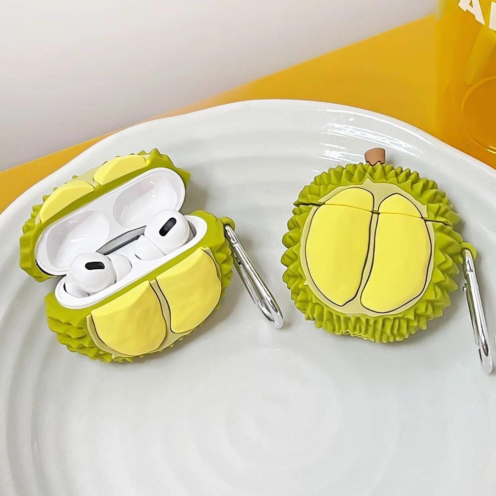 3D Thailand Durian Creative Earphone Case for AirPods Pro 1 2 3 4 Cartoon Silicone Cover for AirPods Pro Pro2 Shell