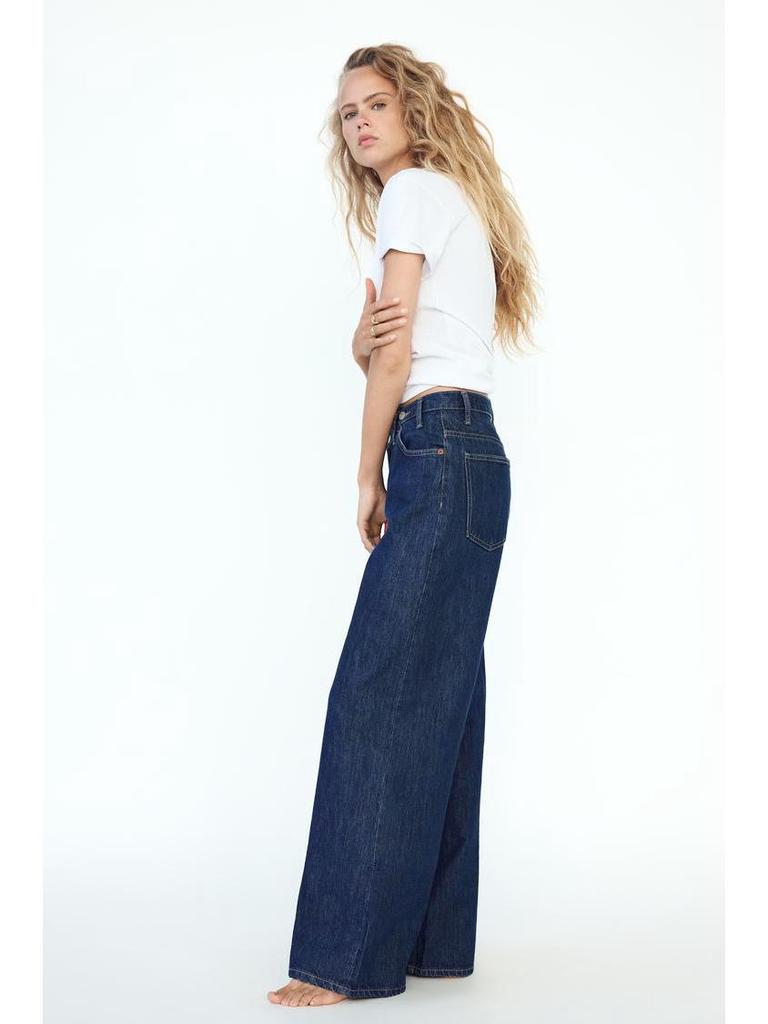 European & American Women's High-Waisted Personality Straight-Leg Jeans