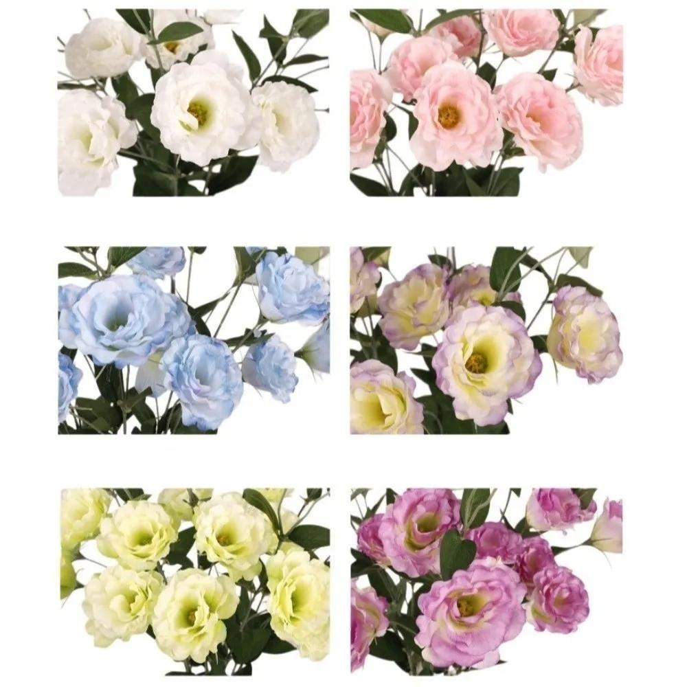 Platycodon Flower Artificial Balloon Flower Lisianthus Real Touch Faux Balloon Branch Artificial Handmade