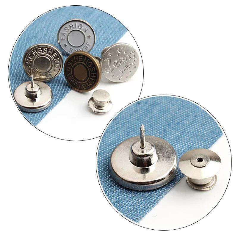 Detachable Stretch Button Jeans Clip Snap Button Perfect Fit Instant Universal Buckle Waist Replacement No Sew Needed Button